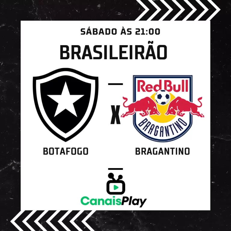 Assista futebol ao vivo, Botafogo x Bragantino nesse sábado (15), às 21h, no estádio Nilton Santos, no Rio de Janeiro, ocorrerá o confronto. Todos os detalhes dessa grande partida você encontra aqui no CanaisPlay!